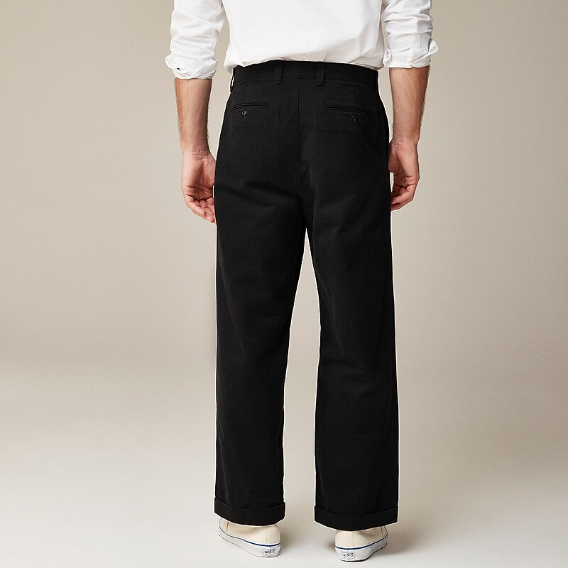 J.Crew Giant-fit chino pant Black Factory Outlet | 54FSECUQL