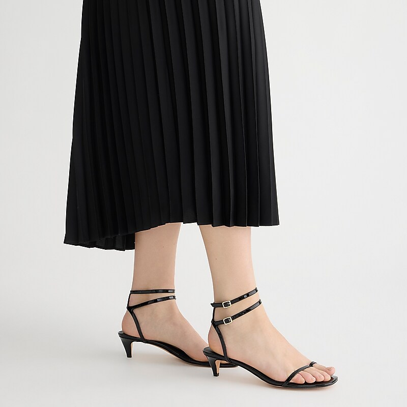 J.Crew Gwyneth pleated slip skirt Black Outlet | 92VMNSEKU