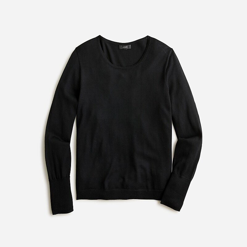 J.Crew Halle crewneck sweater Black Sale | 24QFMNHDC