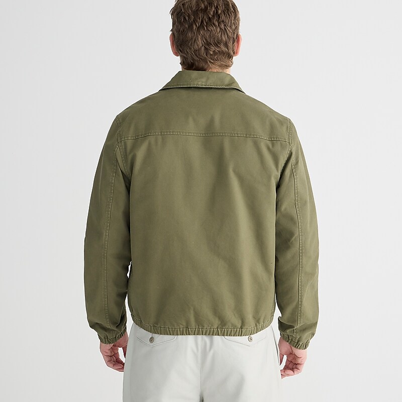 J.Crew Harrington jacket in cotton twill Frosty Olive Online | 87KGBDZVI