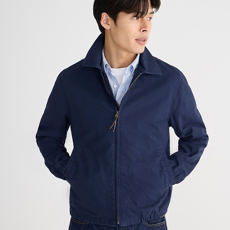 J.Crew Harrington jacket in cotton twill Navy Online | 07QXEDRKA