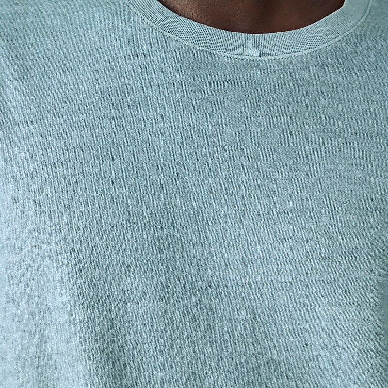 J.Crew Hemp-organic cotton blend T-shirt Overcast Blue Factory Promo | 64ISMUQFV