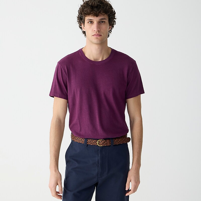 J.Crew Hemp-organic cotton blend T-shirt Sundried Raisin Outlet Online | 76WQOGXUM