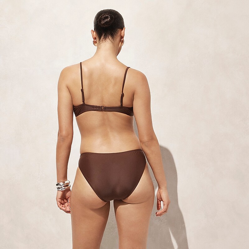 J.Crew Hipster full-coverage bikini bottom Dark Fudge Online | 03HWNTFGQ