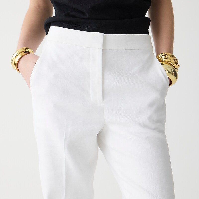 J.Crew Kate straight-leg pant in stretch linen blend White Online | 81DAMTOGI