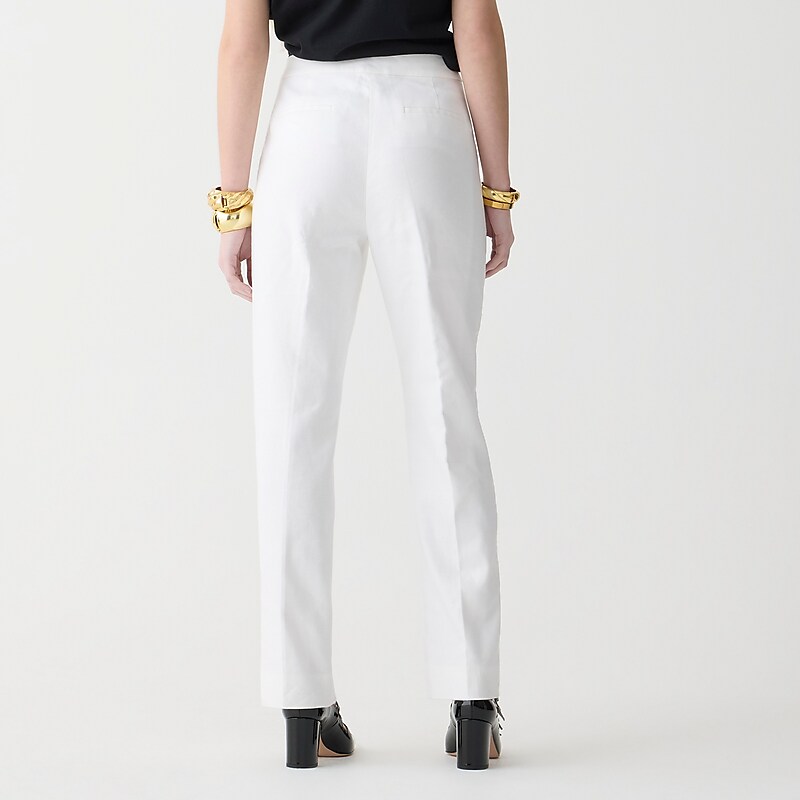 J.Crew Kate straight-leg pant in stretch linen blend White Online | 81DAMTOGI