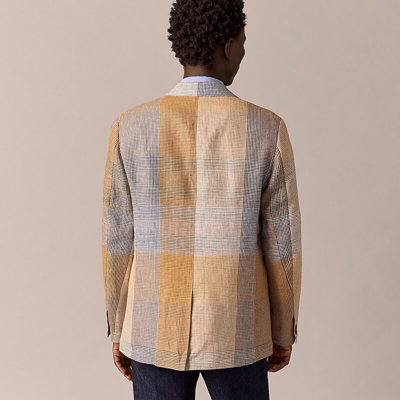 J.Crew Kenmare Relaxed-fit blazer in linen twill Pattern Mix Run On Factory Promo | 68VUFKTWA