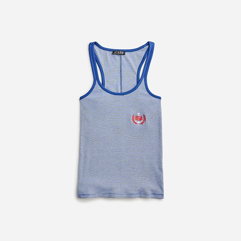 J.Crew Limited-edition USA Swimming® X J.Crew fine rib racerback Usa Swimming Tank Online | 09KHRSMAZ