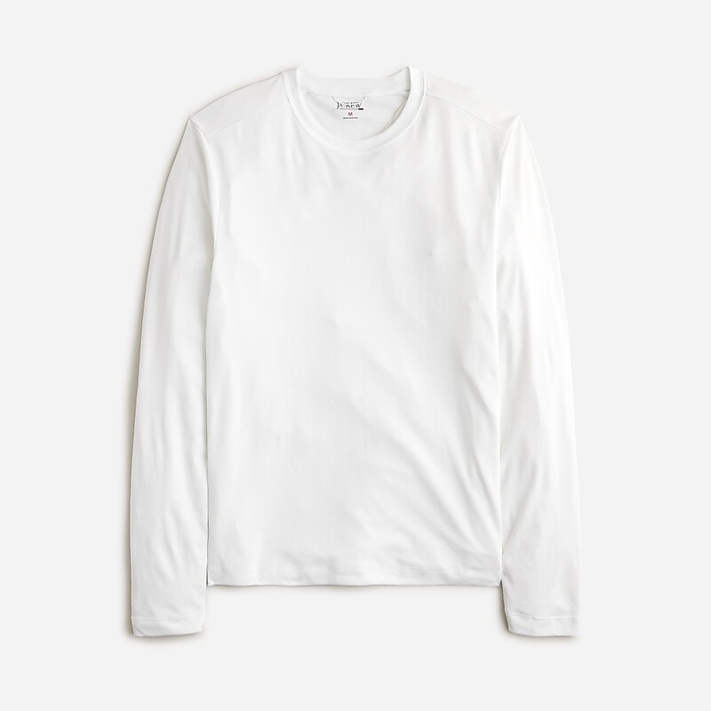 J.Crew Long-sleeve performance T-shirt with COOLMAX® technology White USA | 16OBGVKQS