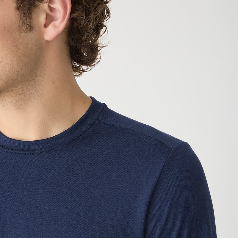 J.Crew Long-sleeve performance T-shirt with COOLMAX® technology Navy Factory Promo | 60LTVOBFK