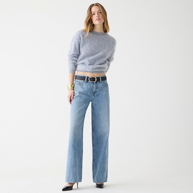 J.Crew Lower-rise wide-leg jean Sydney Wash Clearance | 31CSUKLWV