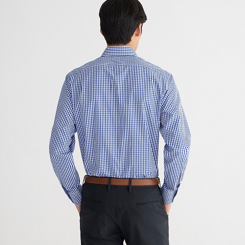 J.Crew Ludlow Premium fine cotton dress shirt Quincy Gingham Blue Whi Outlet Online | 73GNYPSIO