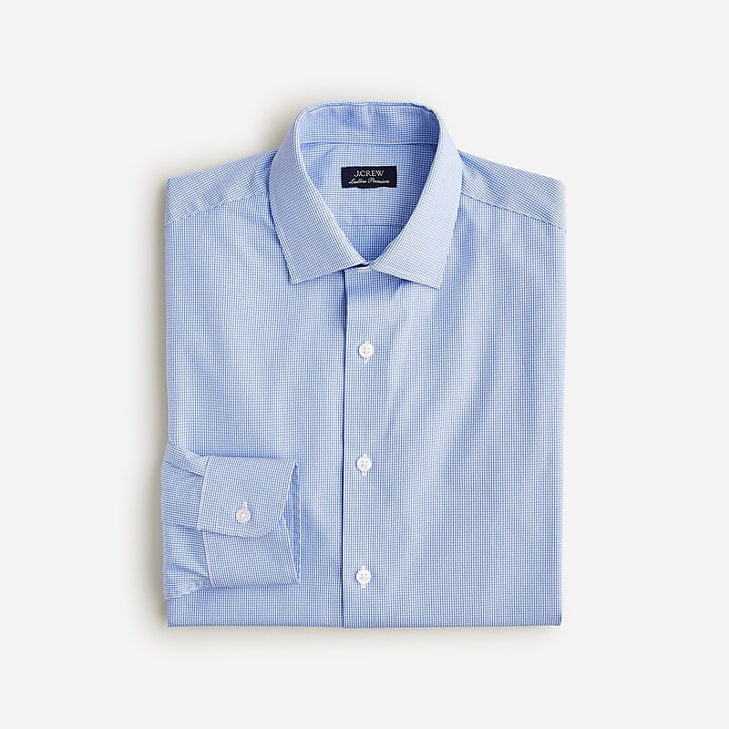 J.Crew Ludlow Premium fine cotton dress shirt Rian White Blue Outlet | 90TBUOGWD