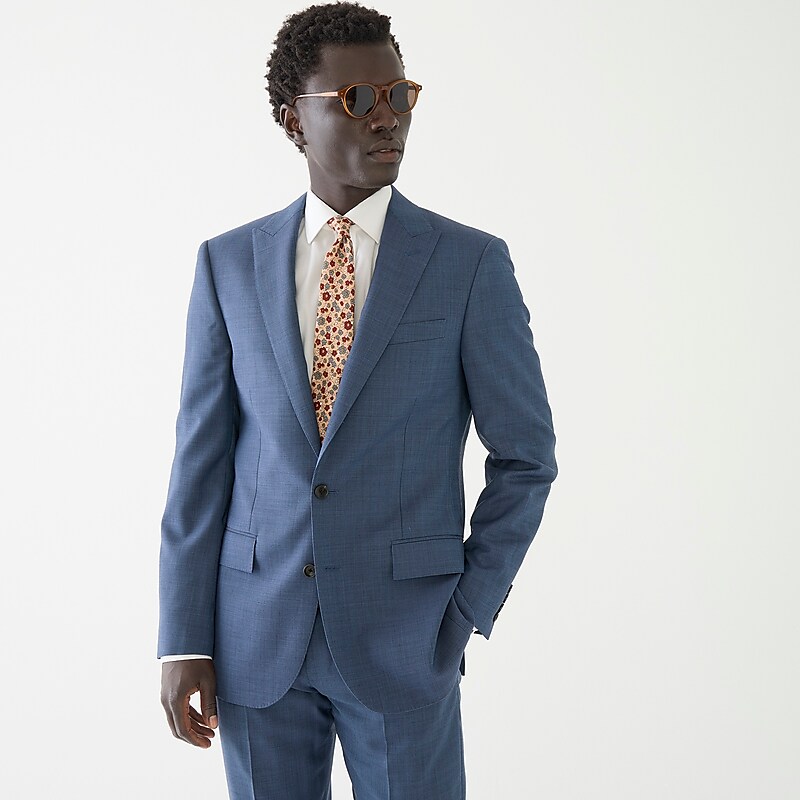 J.Crew Ludlow Slim-fit suit jacket in Italian stretch worsted wool Harbor Blue Outlet Online | 76GKMFVNH