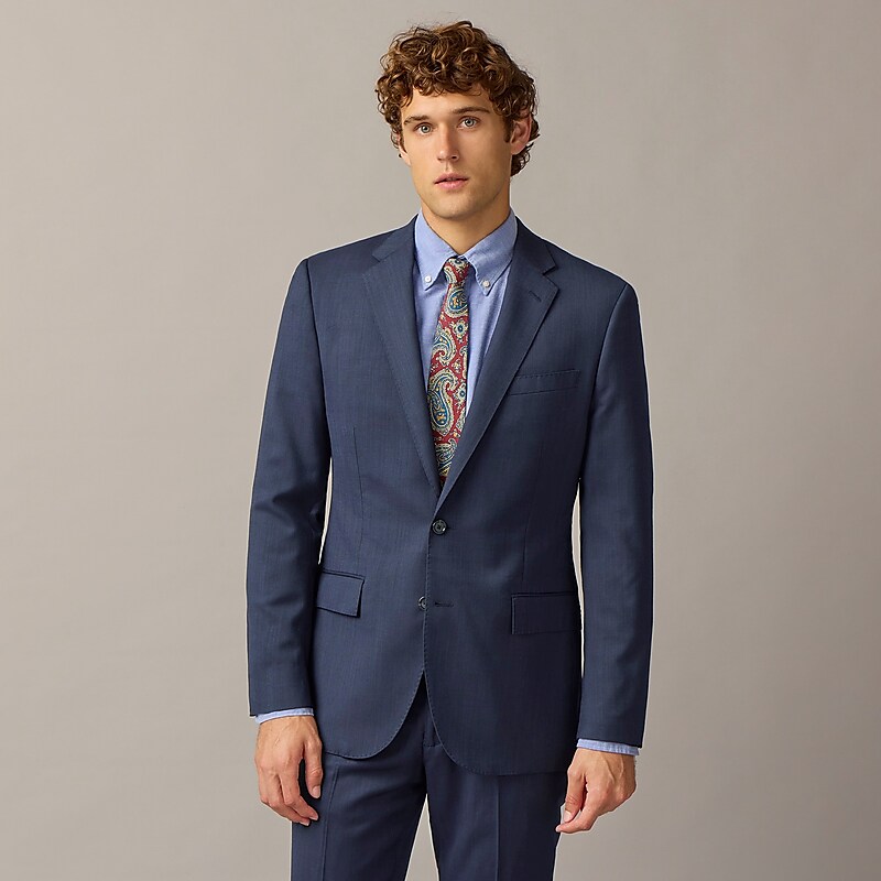 J.Crew Ludlow Slim-fit suit jacket in Italian stretch worsted wool Navy Factory Outlet | 59SJFGWDR