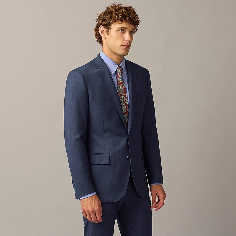 J.Crew Ludlow Slim-fit suit jacket in Italian stretch worsted wool Navy Factory Outlet | 59SJFGWDR