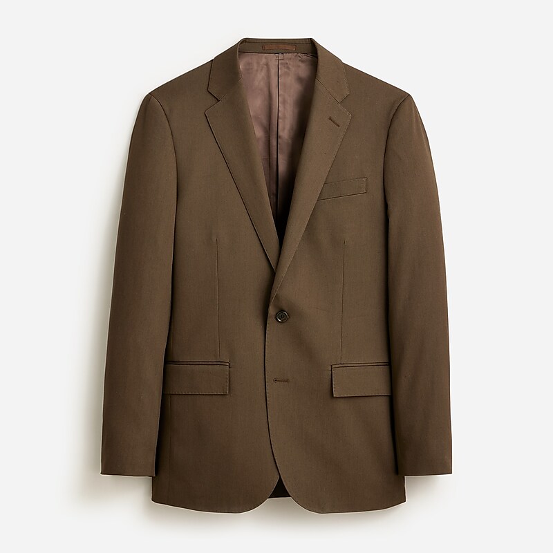 J.Crew Ludlow Slim-fit suit jacket in Italian chino Brown Factory Outlet | 58NQWIVEO