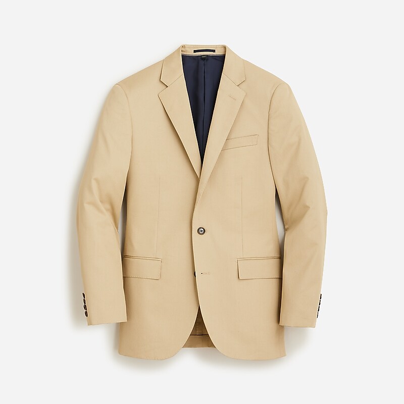 J.Crew Ludlow Slim-fit suit jacket in Italian chino Light Khaki Factory Promo | 65WTEXSAO