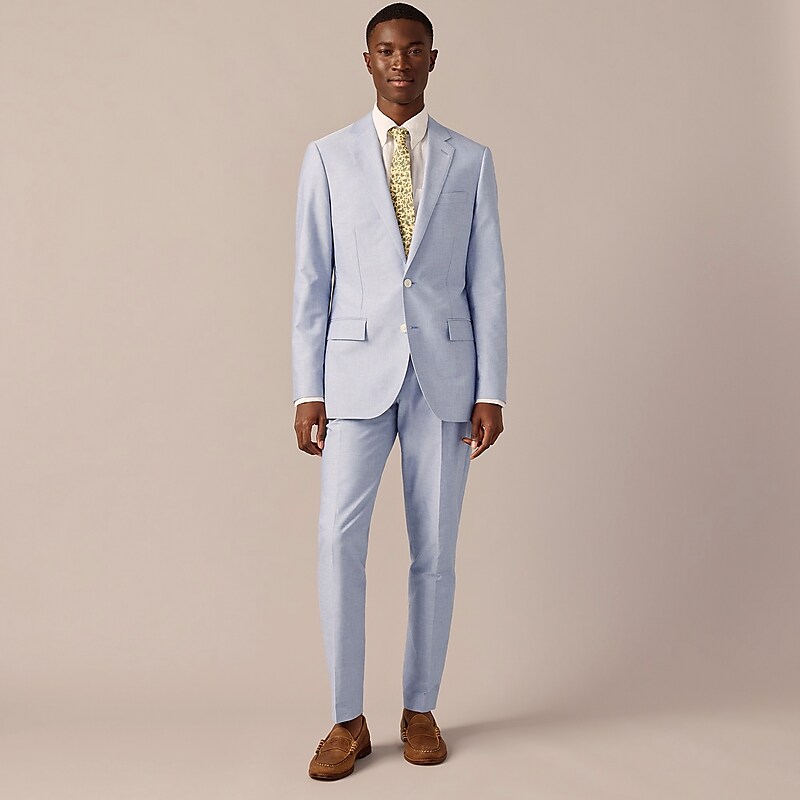 J.Crew Ludlow Slim-fit suit jacket in Portuguese cotton oxford Light Blue Clearance | 45OBFLGDP