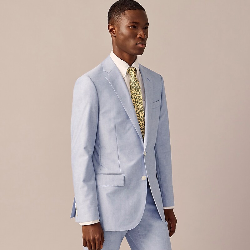 J.Crew Ludlow Slim-fit suit jacket in Portuguese cotton oxford Light Blue Clearance | 45OBFLGDP