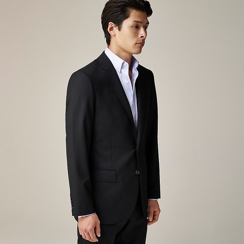 J.Crew Ludlow Slim-fit suit jacket with double vent in Italian wool Black Online | 09YWEXPIJ