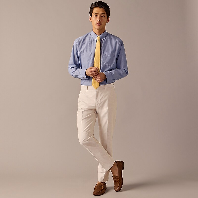 J.Crew Ludlow Slim-fit suit pant in Portuguese cotton oxford Khaki Outlet | 97WMHFKEA