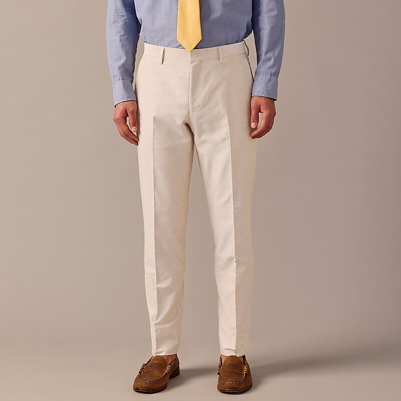 J.Crew Ludlow Slim-fit suit pant in Portuguese cotton oxford Khaki Outlet | 97WMHFKEA