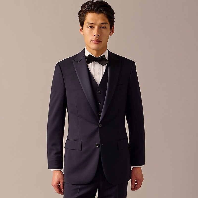 J.Crew Ludlow Slim-fit tuxedo jacket in Italian wool Navy Clearance | 40MKAHONX