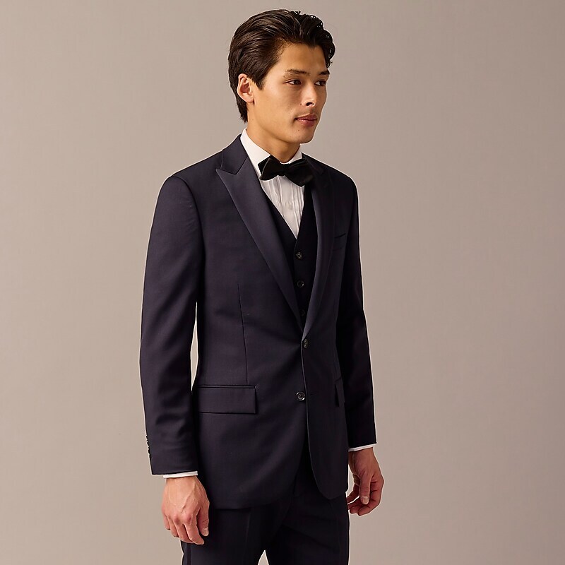 J.Crew Ludlow Slim-fit tuxedo jacket in Italian wool Navy Clearance | 40MKAHONX