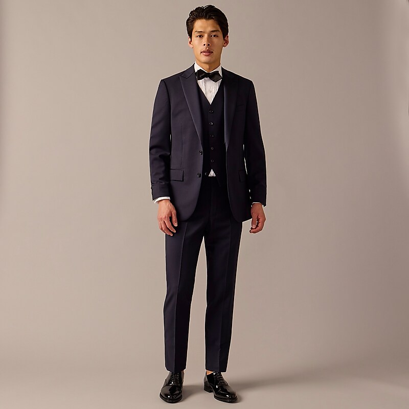 J.Crew Ludlow Slim-fit tuxedo jacket in Italian wool Navy Clearance | 40MKAHONX