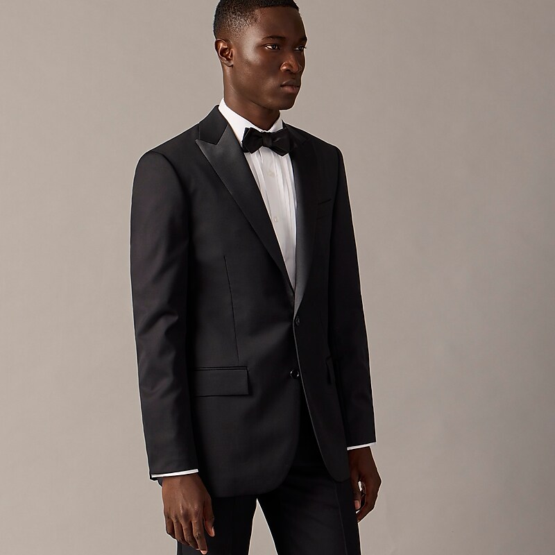 J.Crew Ludlow Slim-fit tuxedo jacket in Italian wool Black Factory Promo | 63ZKIXOPN