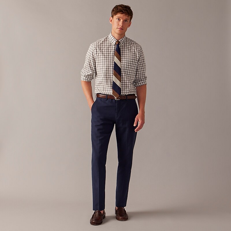 J.Crew Ludlow Slim-fit unstructured suit pant in Irish cotton-linen blend Dark Navy USA | 13OQXLIZJ