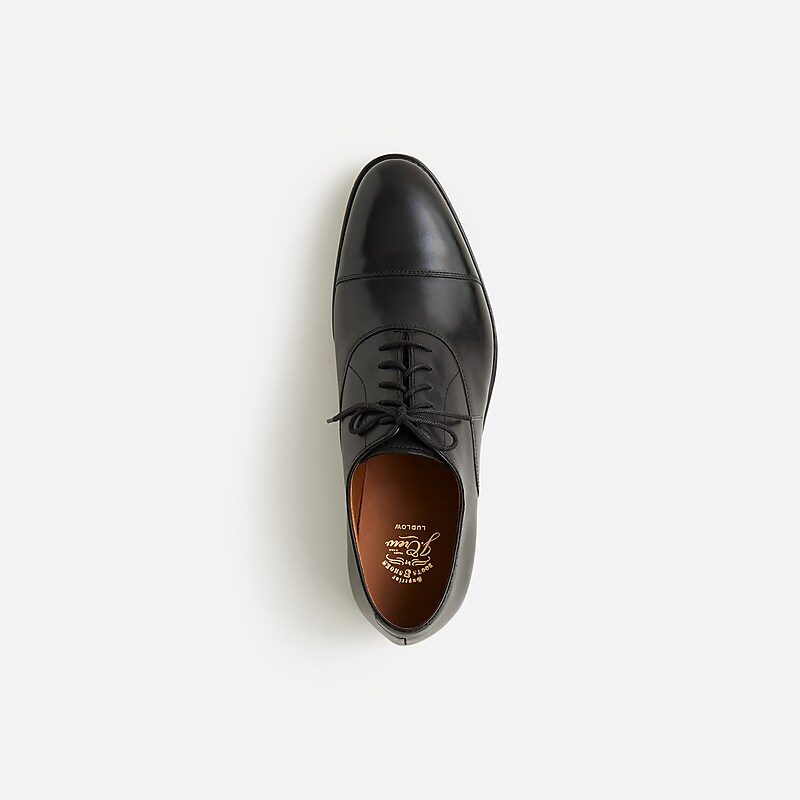 J.Crew Ludlow cap toe leather oxfords Black Outlet Online | 73HKBAELY