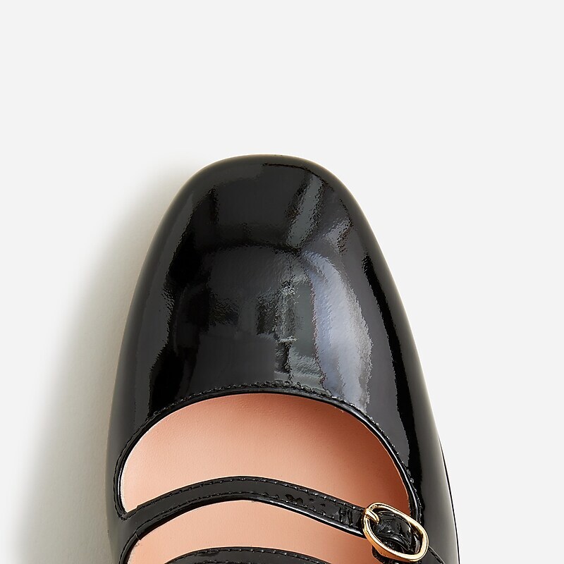 J.Crew Maisie multistrap heels in patent leather Black Factory Outlet | 51WFGVIYD