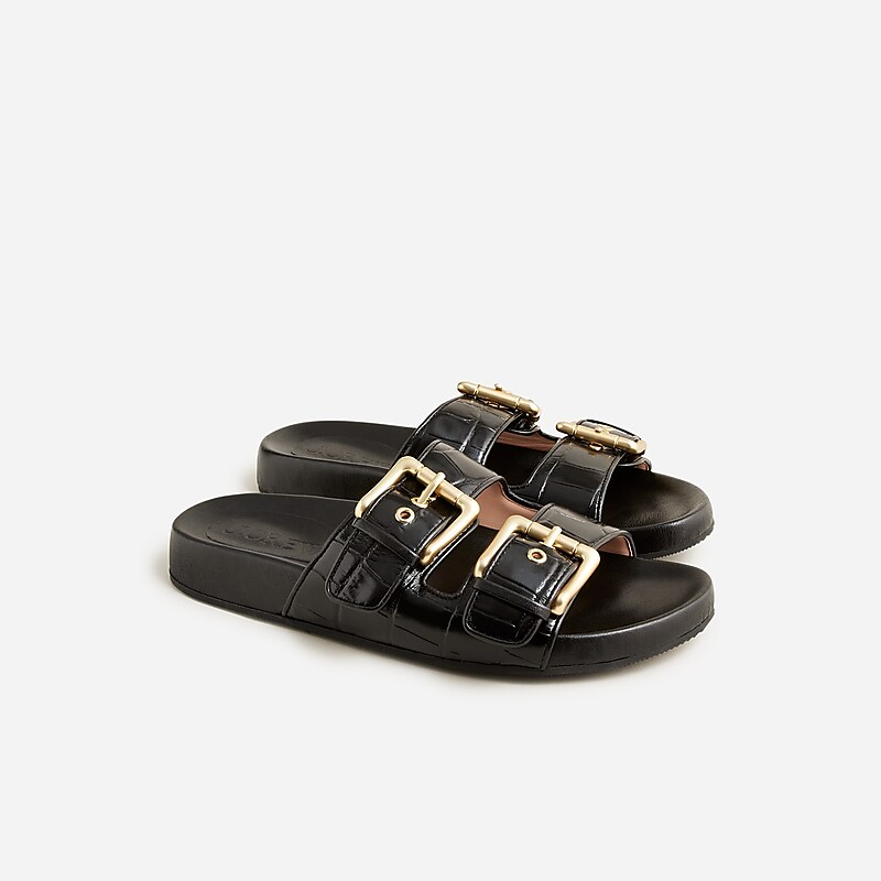 J.Crew Marlow sandals in canvas Black Outlet Online | 70FAGUPRD