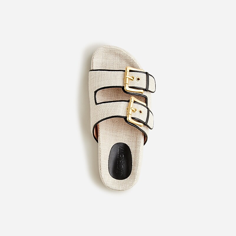 J.Crew Marlow sandals in canvas Moroccan Sand Online | 03ZPYCINU