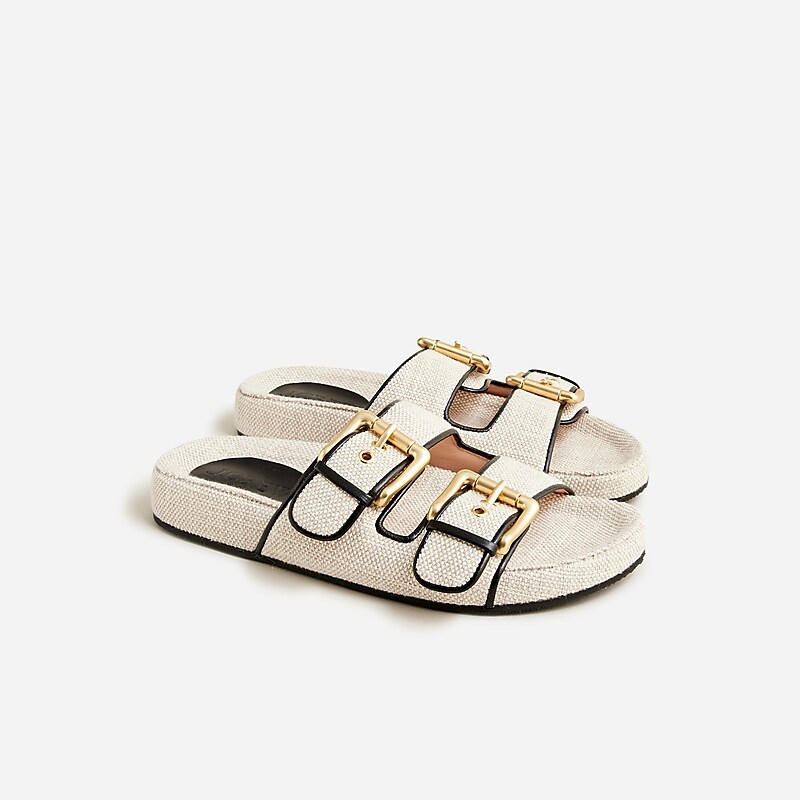 J.Crew Marlow sandals in canvas Moroccan Sand Online | 03ZPYCINU