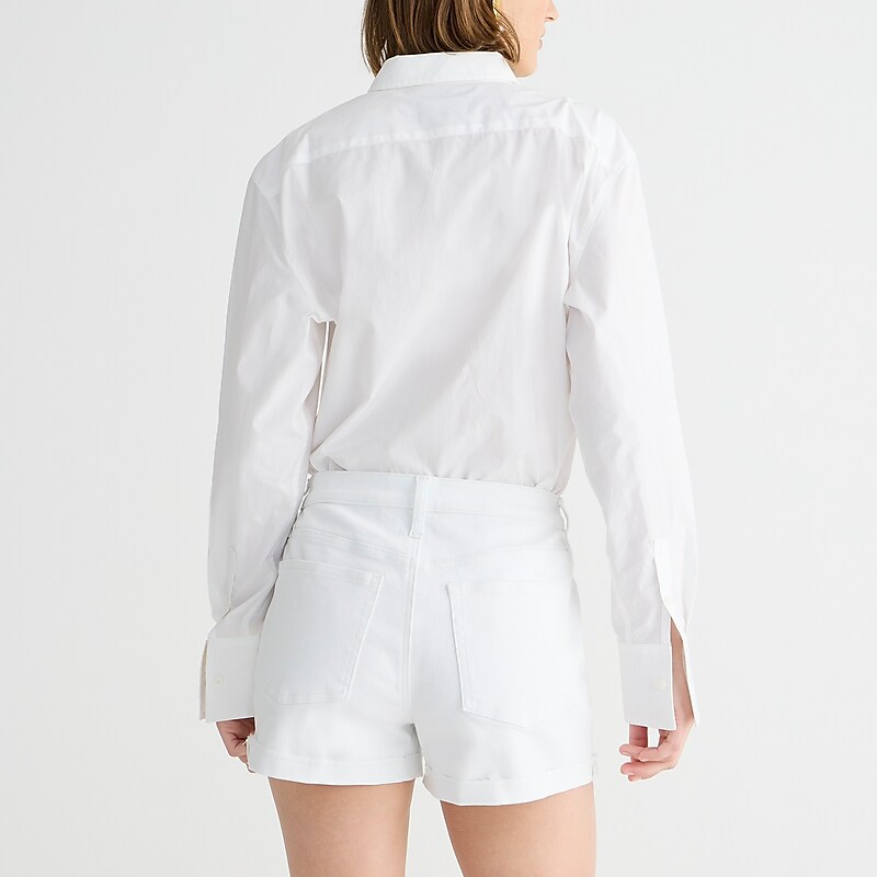 J.Crew Mid-rise denim short White Denim Clearance | 30DMGPQHE