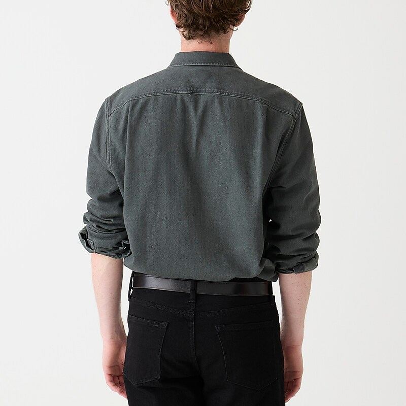 J.Crew Midweight denim workshirt Black Outlet Online | 78ILWYEHQ