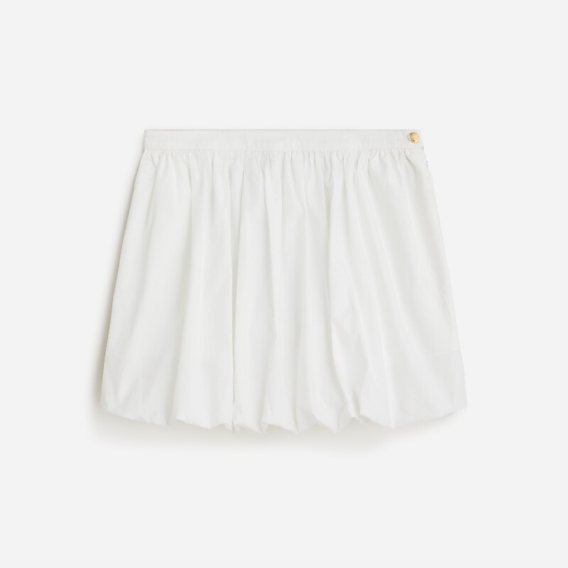 J.Crew Mini bubble-hem skirt in cotton poplin White Factory Outlet | 57OEVXJHD