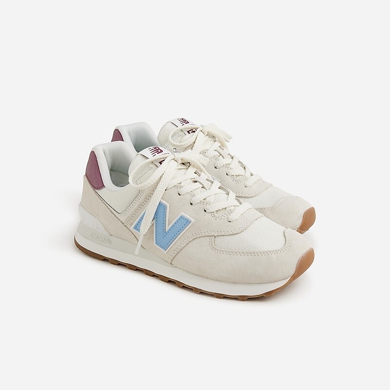 J.Crew New Balance® 574 sneakers Sea Salt/Blue Haze/Burg Clearance | 37SJIRKXE