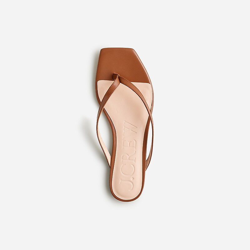 J.Crew New Capri thong sandals in snake-embossed leather English Saddle Outlet Online | 74DZLVIXK