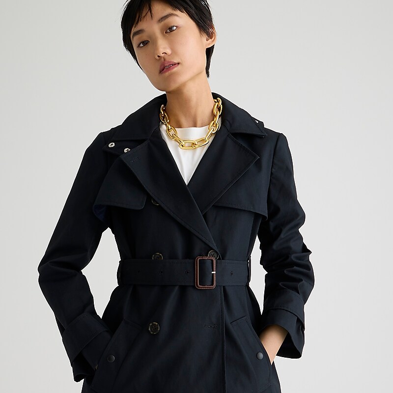 J.Crew New Icon trench Black USA | 18BMAINLJ