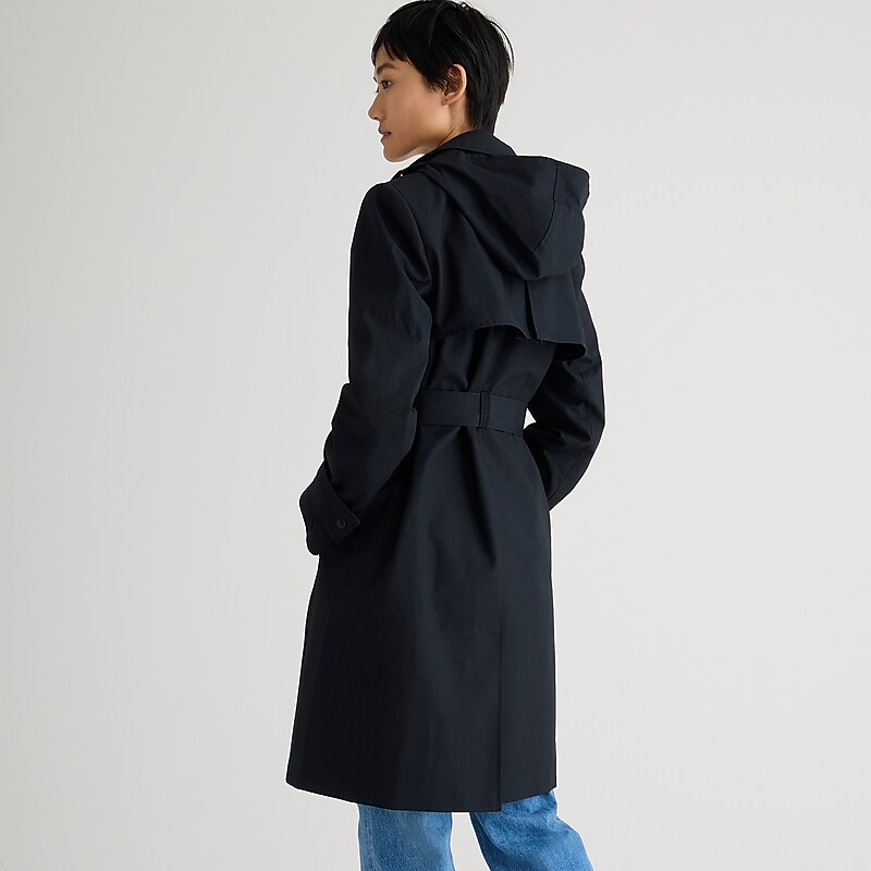 J.Crew New Icon trench Black USA | 18BMAINLJ