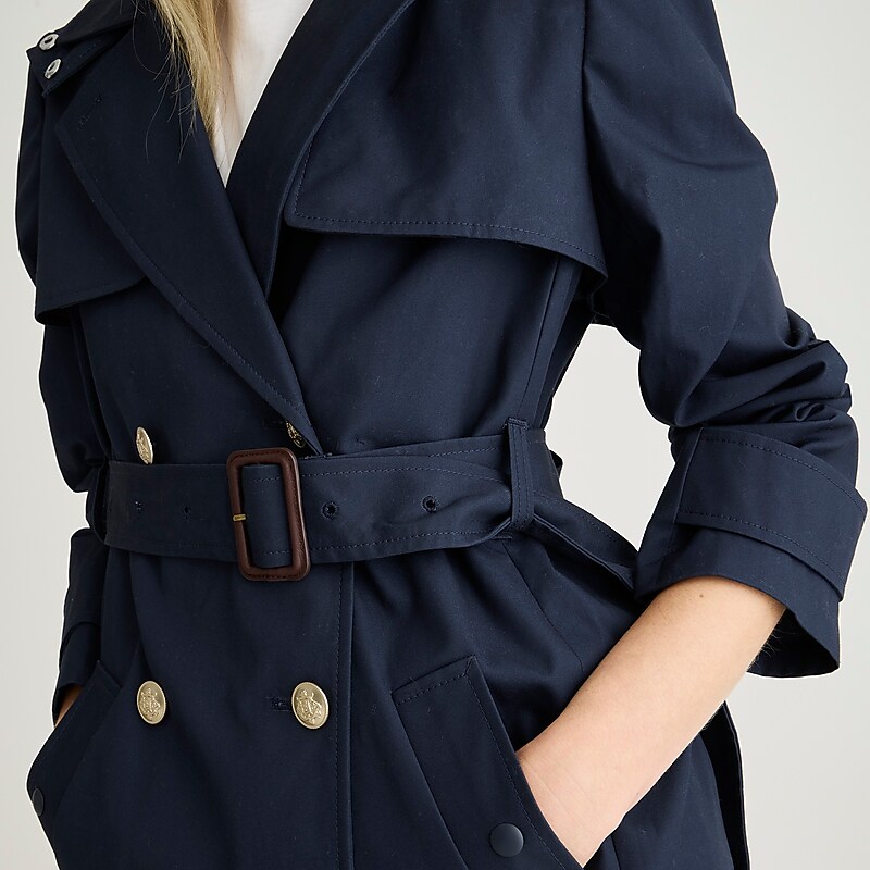 J.Crew New Icon trench Navy Factory Outlet | 56GBAHSVU