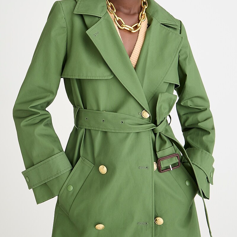 J.Crew New Icon trench Utility Green USA | 15TOLAMKF