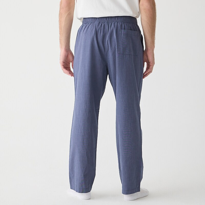 J.Crew Pajama pant in cotton poplin Montclair Navy Online | 07KLWEHOT