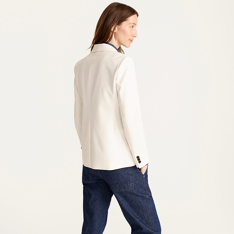 J.Crew Parke blazer in bi-stretch cotton Ivory Online | 01HVWSMQL