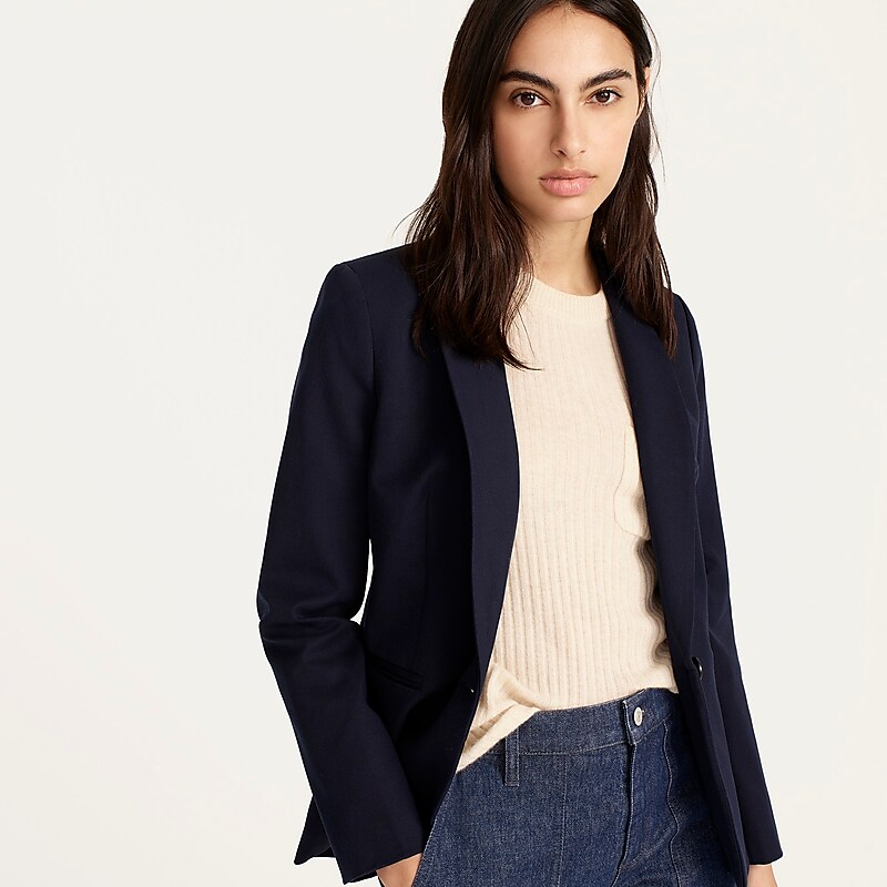 J.Crew Parke blazer in bi-stretch cotton Navy Outlet | 98KQYNFID