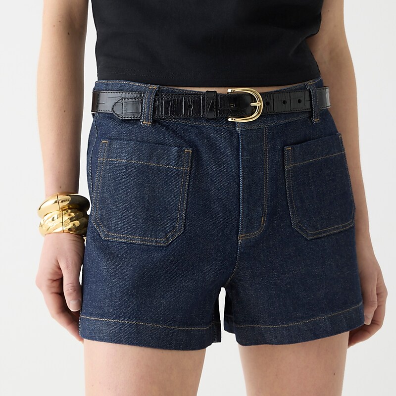 J.Crew Patch-pocket denim short in resin wash Resin Rinse Clearance | 41EILRNSA